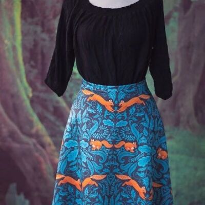 Squirrell Skirt in stile William Morris Cottage Forest love