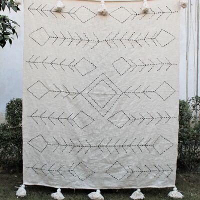 PREORDER- Kantha Hand Stitched Cotton Throw Blanket