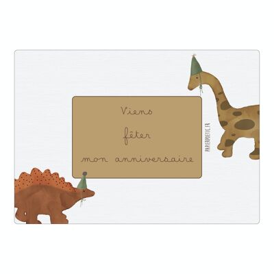 Lot Cartes D’invitation “Dino”