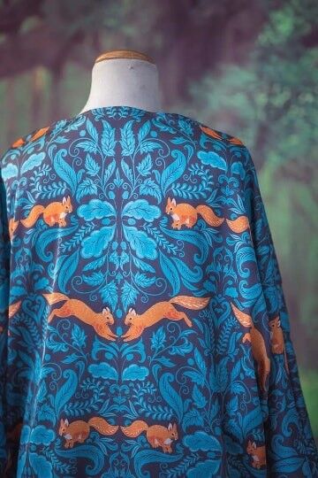 Eichhörnchen Robe Sylky Kleidung Strickjacke Kimono Mode vertuschen Boho Sommer Boho Jacke Geschenk für Lehrer Goblincore Hexe