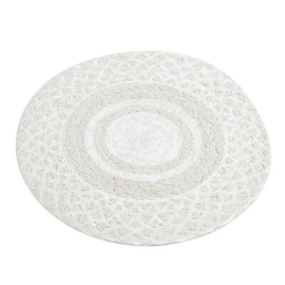 Mantel individual de mesa con estampado de cuerda de algodón