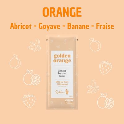 SINGLE Tropical Orange: Guava, Apricot, Banana, Strawberry - 100% pure fruit preparation to rehydrate