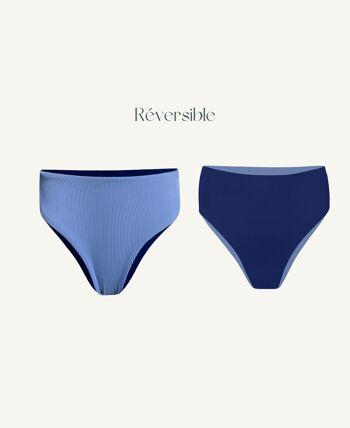 High waist reversible bikini bottom Violet | Blueberry 10