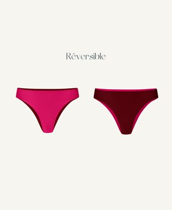 Classic sustainable and reversible bikini bottom Rose | Cherry 4
