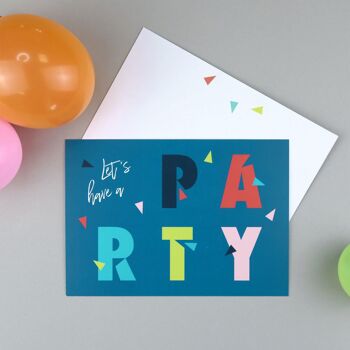 Carte postale Let's Party Glad 4