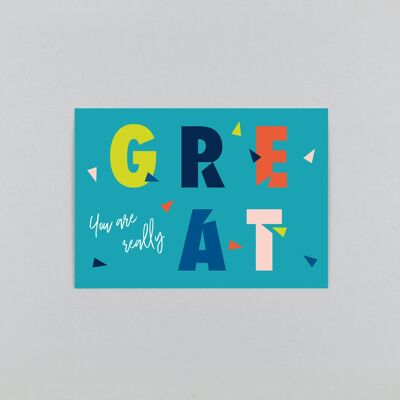 Postkarte You´re great Glad