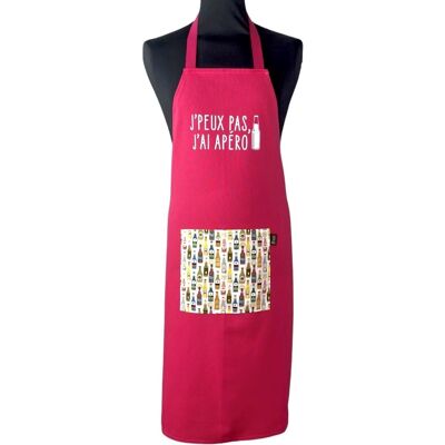 Apron, I can't have a drink, pink