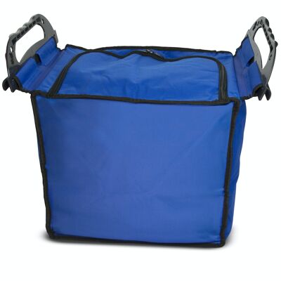 Shopping trolley bag with cooling function, blue