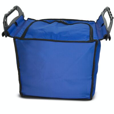 Shopping trolley bag with cooling function, blue
