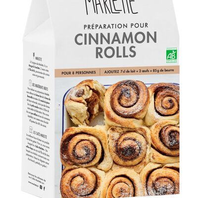 Preparation for organic cakes: Cinnamon Rolls - For 6/8 people - 380g