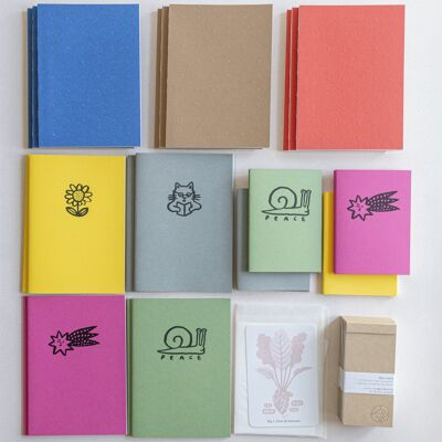 Pack découverte carnet, bloc-notes, carte Tendre papier