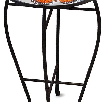 Side table with glass top "Butterfly"