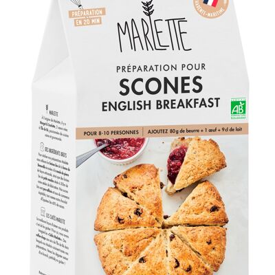 Preparation for organic cakes: English scones - For 6/8 people - 450g