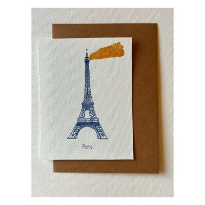 Postkarte Leuchtturm Paris
