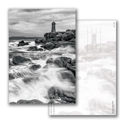 A5-Postkarte - Der Leuchtturm von Mean Ruz, Ploumanach, Côtes d'Armor