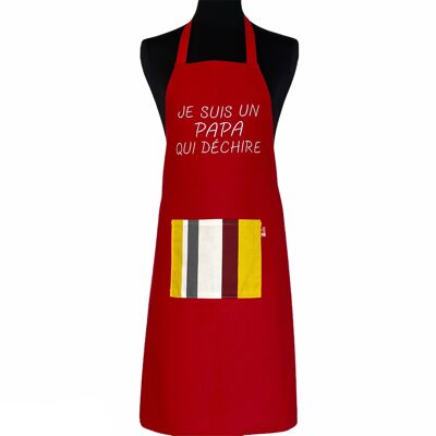 Apron, "I'm a kickass dad" red