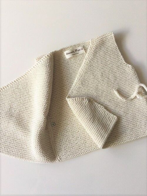 Organic Hand Knitted Envelope Baby Vest