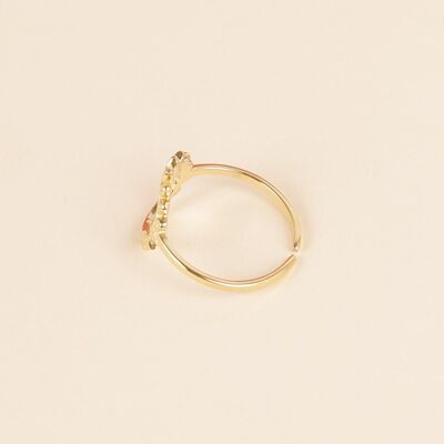 Adjustable golden ring with sun