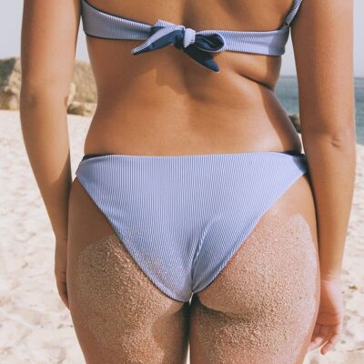 Slip bikini classico sostenibile e reversibile Viola | mirtillo