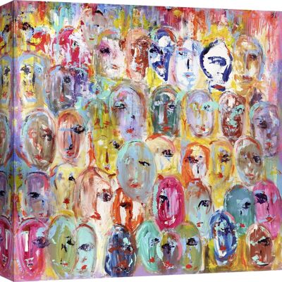 Peinture moderne colorée, impression sur toile : Italo Corrado, Facebook