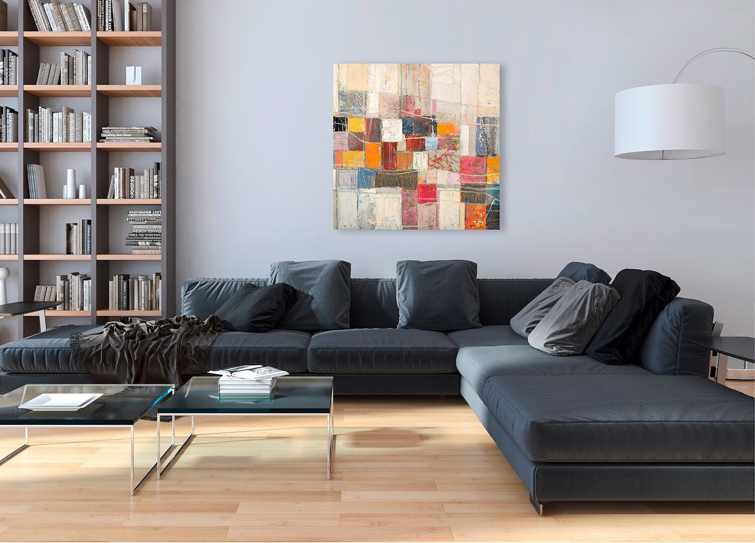 Modern and abstract painting on canvas: Lucas, Day of celebration