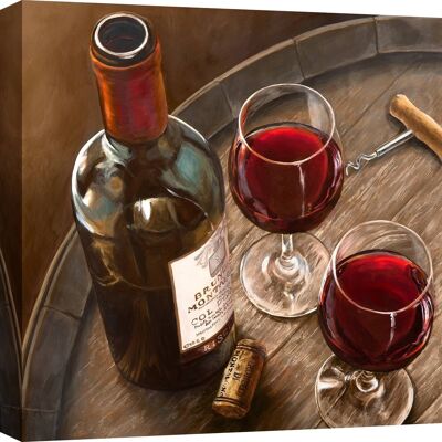 Cadre pour cuisine, bar, restaurant. Impression sur toile, Sandro Ferrari, Vin rouge (détail)