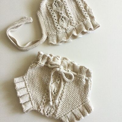 Bio-handgestrickte viktorianische Bloomer, superweiche, stilvolle Baby-Shorts, perfektes Geschenk