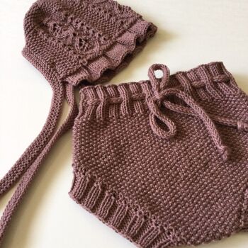 Bloomer victorien bio tricoté à la main, super doux, élégant short pour bébé fille, cadeau parfait. 5