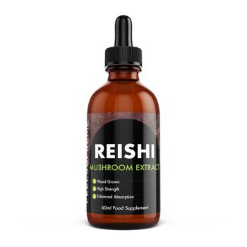 Liquide aux champignons Reishi | Teinture haute résistance pour l'immunité | 60ml 2