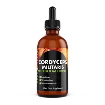 Cordyceps Militaris Champignon Liquide | Teinture haute résistance pour l'endurance et la santé respiratoire | 60ml 2