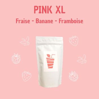 XL Pink : Fraise, Banane, Framboise - Préparation 100% purs fruits à réhydrater 1