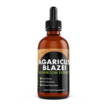 Agaricus Blazei Champignon Liquide | Teinture à haute résistance pour l'immunité et la digestion | 60ml 2