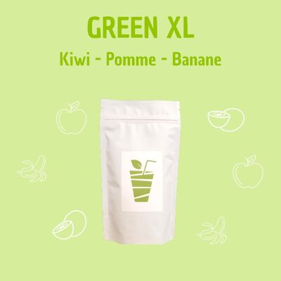XL Green: Kiwi, Pineapple, Banana - 100% pure fruit preparation to rehydrate