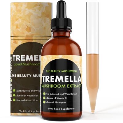 Fungo Tremella Liquido | Tintura ad alta resistenza per la bellezza e la pelle | 60 ml