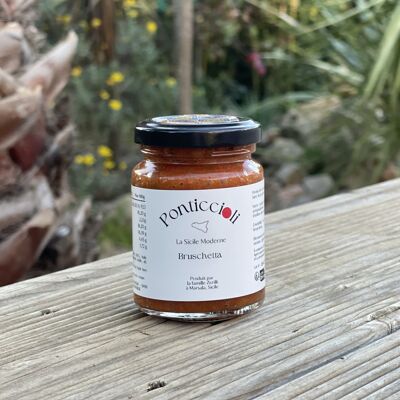 Bruschetta spalmabile aperitivo - Pomodori secchi e peperoni siciliani 90g