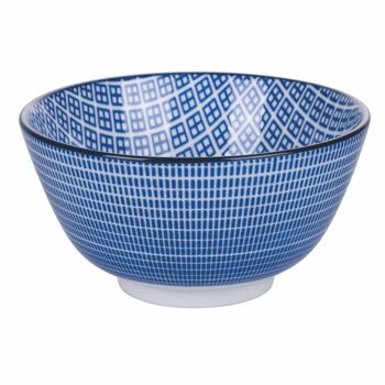 Bol rond en porcelaine, double décor, Blue Confusion 5