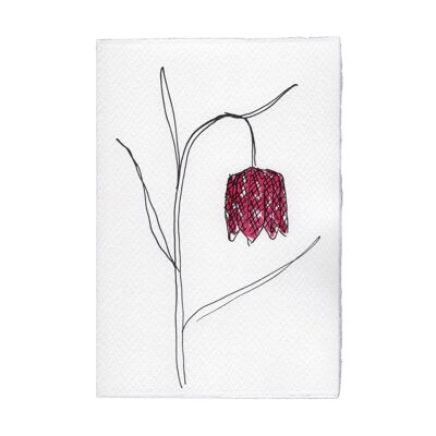 In The Meadow Card - Fritillaria a testa di serpente