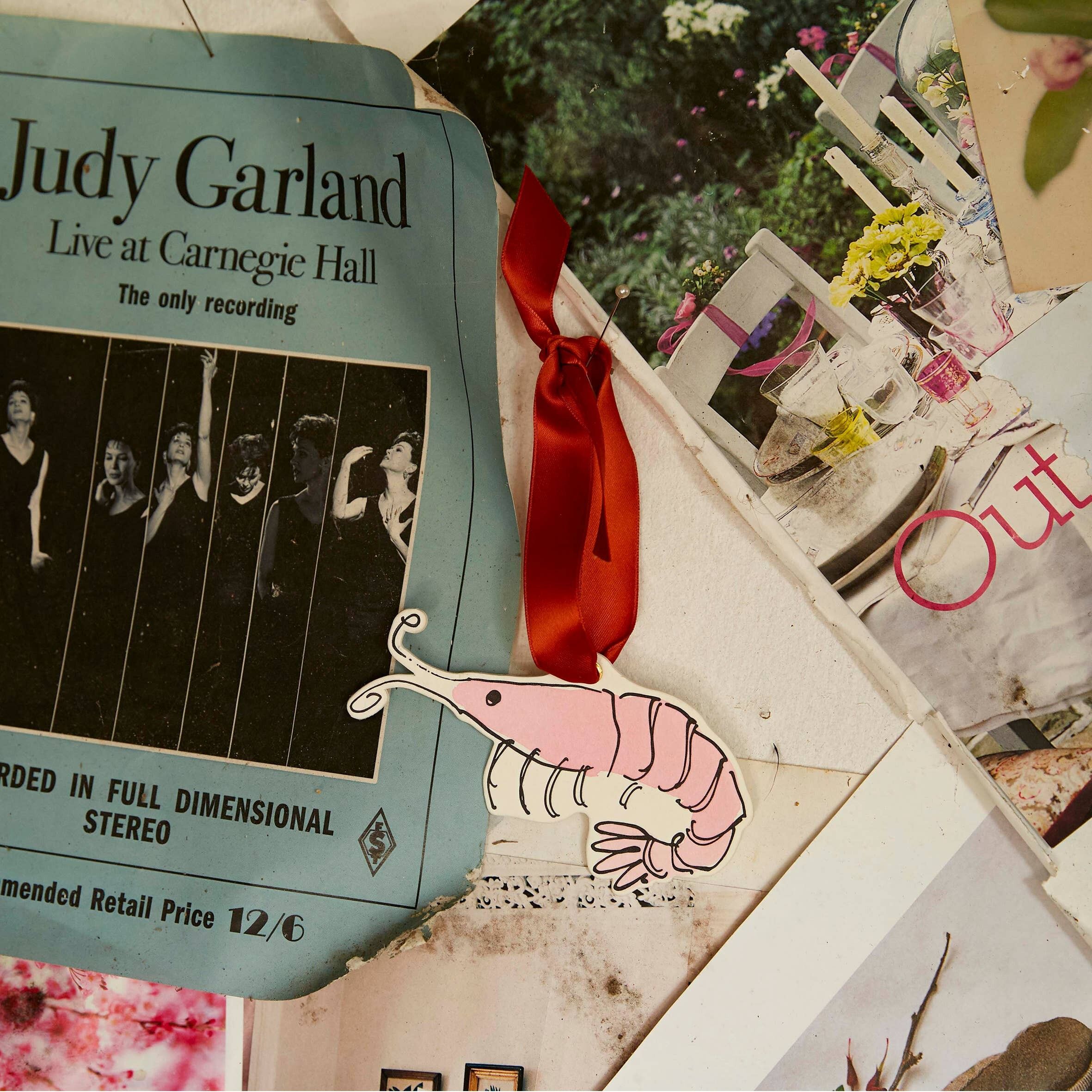 Crevette - Décoration de jeton d'amour de la Saint-Valentin