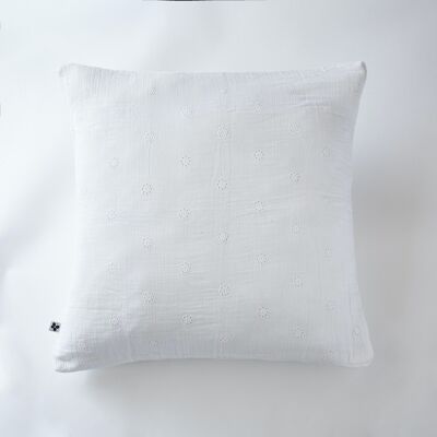 Cotton gauze pillowcase 60 x 60 cm GAÏA BOHO Chantilly