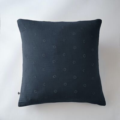 Cotton gauze pillowcase 60 x 60 cm GAÏA BOHO Midnight