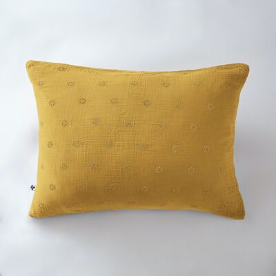 Cotton gauze pillowcase 50 x 70 cm GAÏA BOHO Saffron