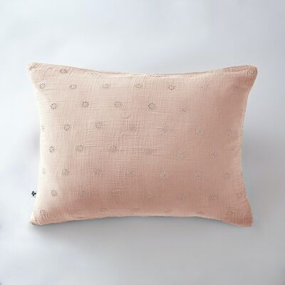 Cotton gauze pillowcase 50 x 70 cm GAÏA BOHO Marshmallow