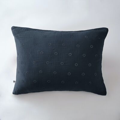 Cotton gauze pillowcase 50 x 70 cm GAÏA BOHO Midnight