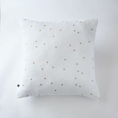 Funda de almohada de gasa de algodón 60 x 60 cm GAÏA CHIC Chantilly