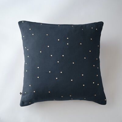 Cotton gauze pillowcase 60 x 60 cm GAÏA CHIC Midnight