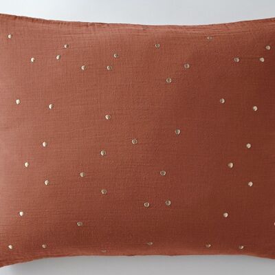 Federa in garza di cotone 50 x 70 cm GAÏA CHIC Terracotta