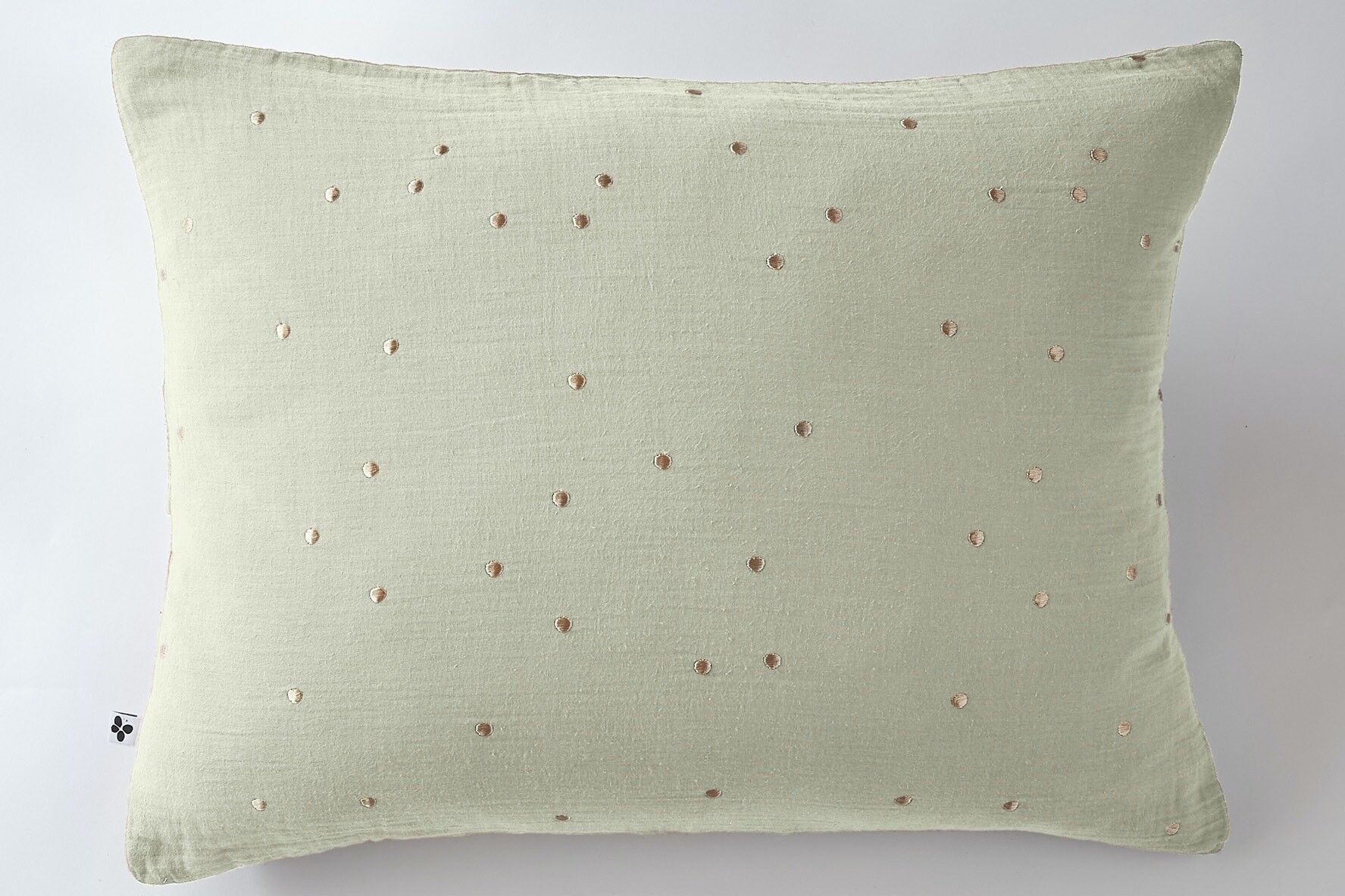 Federa in garza di cotone 50 x 70 cm GAÏA CHIC Verde acqua