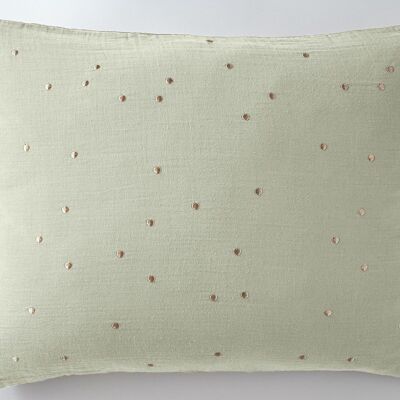 Cotton gauze pillowcase 50 x 70 cm GAÏA CHIC Water green