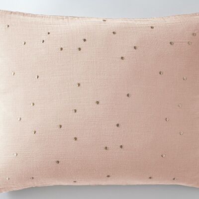 Cotton gauze pillowcase 50 x 70 cm GAÏA CHIC Marshmallow