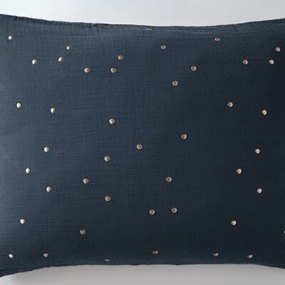 Cotton gauze pillowcase 50 x 70 cm GAÏA CHIC Midnight